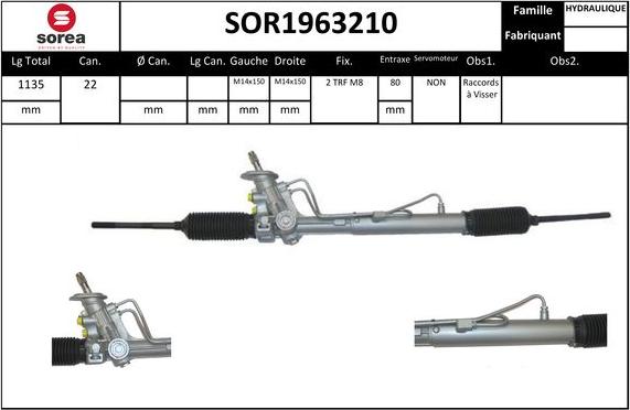 EAI SOR1963210 - Рулевой механизм, рейка unicars.by