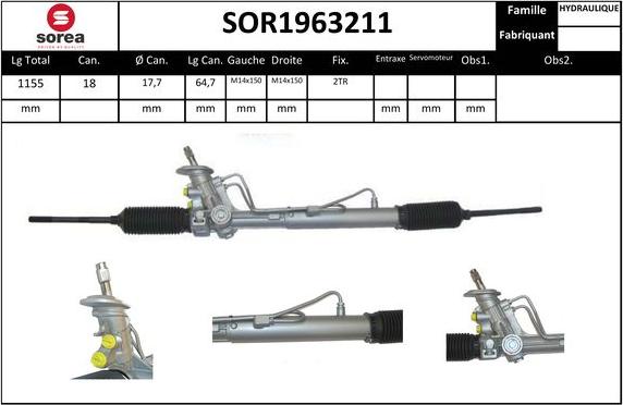 EAI SOR1963211 - Рулевой механизм, рейка unicars.by