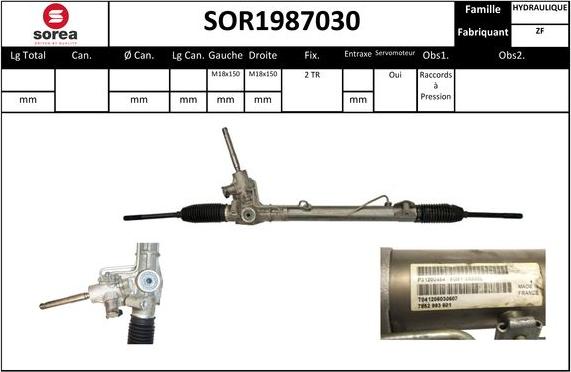 EAI SOR1987030 - Рулевой механизм, рейка unicars.by