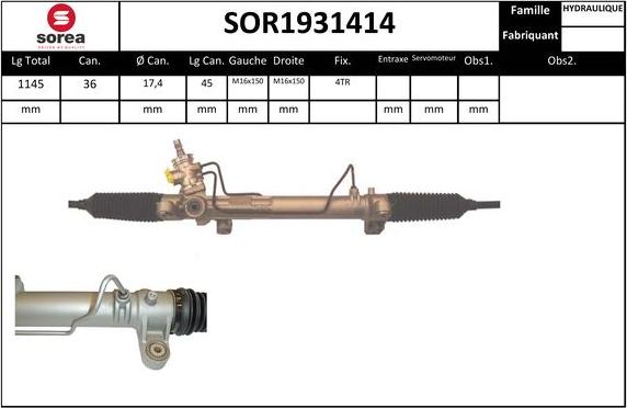 EAI SOR1931414 - Рулевой механизм, рейка unicars.by