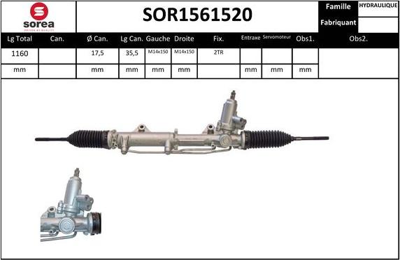 EAI SOR1561520 - Рулевой механизм, рейка unicars.by