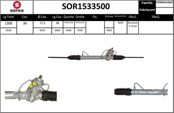 EAI SOR1533500 - Рулевой механизм, рейка unicars.by