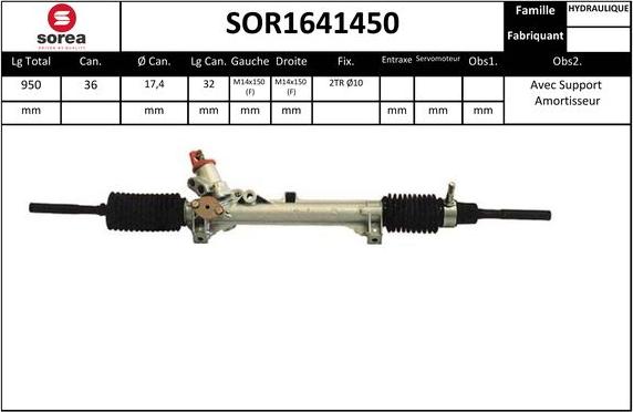 EAI SOR1641450 - Рулевой механизм, рейка unicars.by