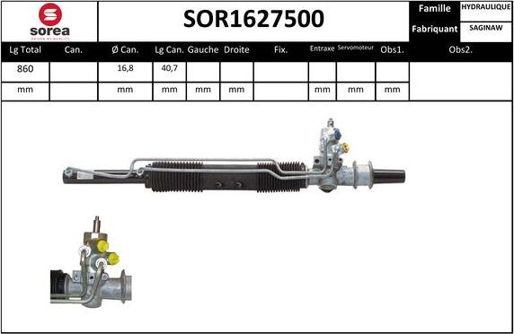 EAI SOR1627500 - Рулевой механизм, рейка unicars.by