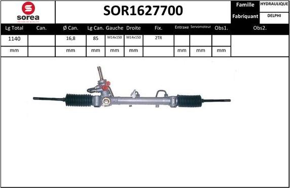 EAI SOR1627700 - Рулевой механизм, рейка unicars.by