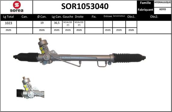 EAI SOR1053040 - Рулевой механизм, рейка unicars.by