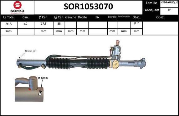 EAI SOR1053070 - Рулевой механизм, рейка unicars.by