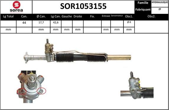 EAI SOR1053155 - Рулевой механизм, рейка unicars.by