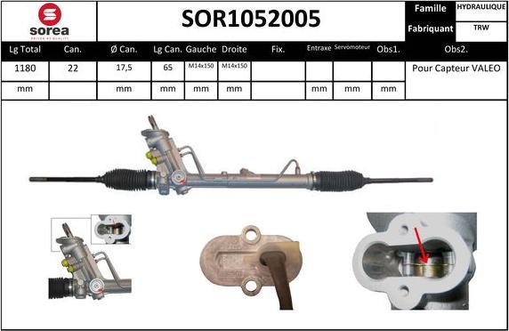 EAI SOR1052005 - Рулевой механизм, рейка unicars.by