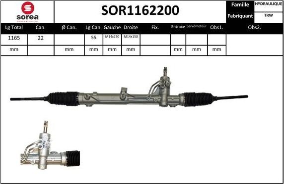 EAI SOR1162200 - Рулевой механизм, рейка unicars.by