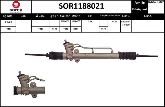 EAI SOR1188021 - Рулевой механизм, рейка unicars.by