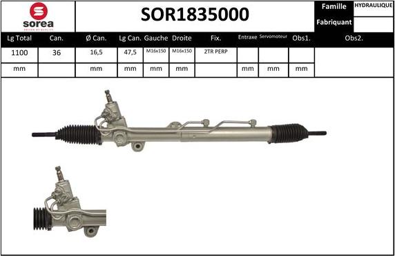 EAI SOR1835000 - Рулевой механизм, рейка unicars.by