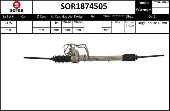 EAI SOR1874505 - Рулевой механизм, рейка unicars.by