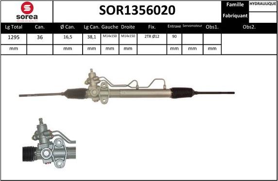 EAI SOR1356020 - Рулевой механизм, рейка unicars.by