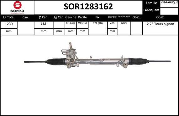 EAI SOR1283162 - Рулевой механизм, рейка unicars.by