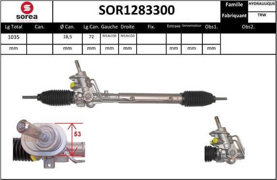 EAI SOR1283300 - Рулевой механизм, рейка unicars.by