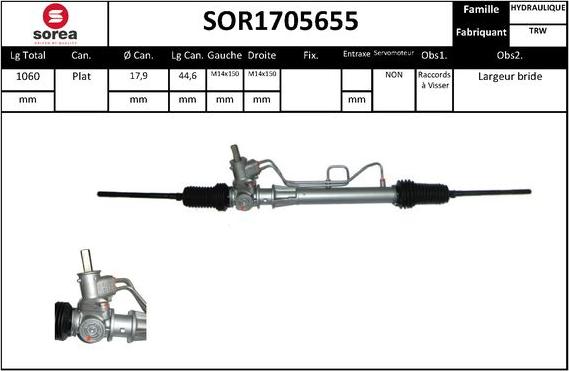 EAI SOR1705655 - Рулевой механизм, рейка unicars.by