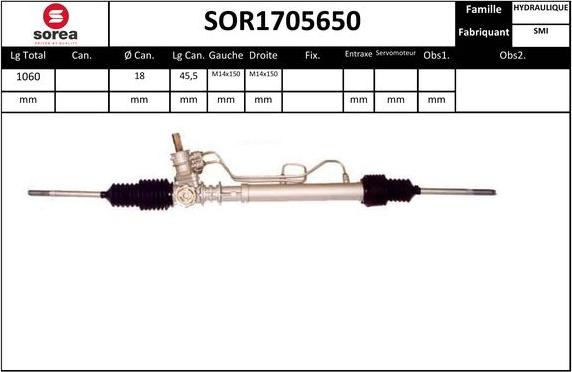 EAI SOR1705650 - Рулевой механизм, рейка unicars.by