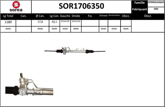 EAI SOR1706350 - Рулевой механизм, рейка unicars.by