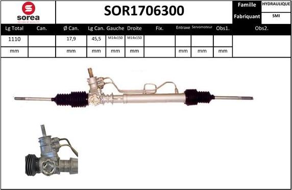 EAI SOR1706300 - Рулевой механизм, рейка unicars.by