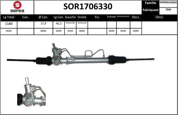 EAI SOR1706330 - Рулевой механизм, рейка unicars.by