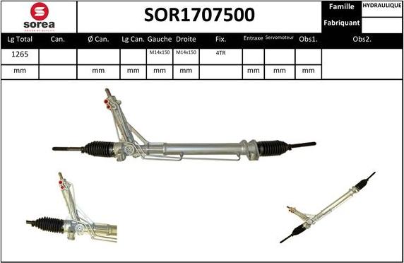 EAI SOR1707500 - Рулевой механизм, рейка unicars.by