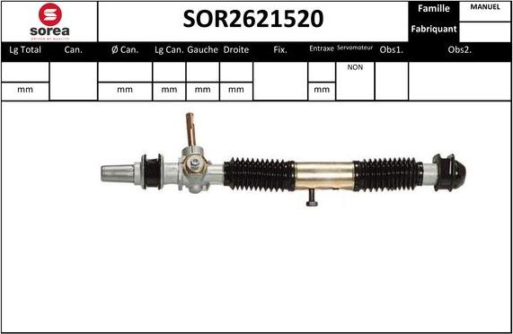 EAI SOR2621520 - Рулевой механизм, рейка unicars.by