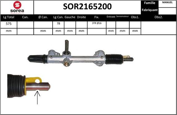 EAI SOR2165200 - Рулевой механизм, рейка unicars.by