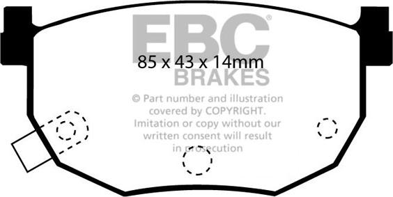 EBC Brakes DP4528R - Тормозные колодки, дисковые, комплект unicars.by