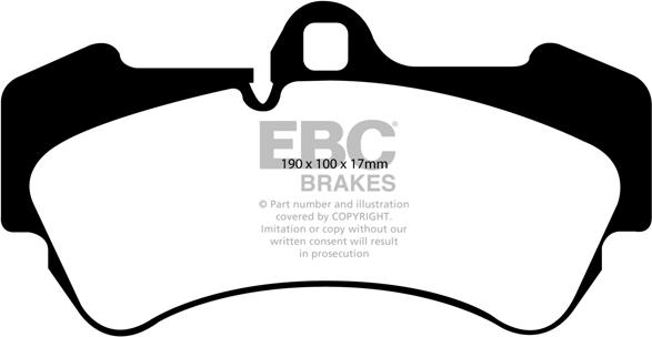 EBC Brakes DP41521R - Тормозные колодки, дисковые, комплект unicars.by