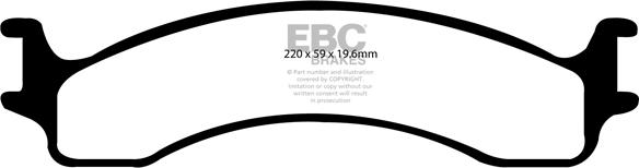 EBC Brakes DP41307R - Тормозные колодки, дисковые, комплект unicars.by