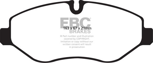 EBC Brakes DP1980 - Тормозные колодки, дисковые, комплект unicars.by