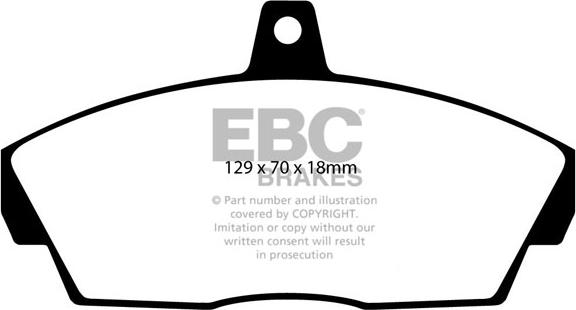 EBC Brakes DP1415 - Тормозные колодки, дисковые, комплект unicars.by