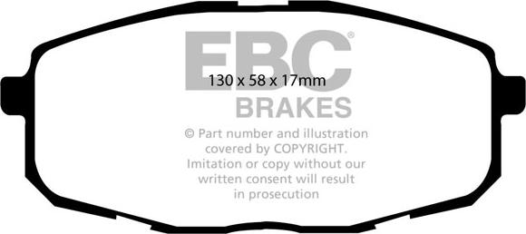 EBC Brakes DP21562 - Тормозные колодки, дисковые, комплект unicars.by