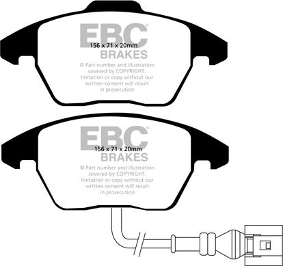 EBC Brakes DP81517RP1 - Комплект высокоэффективных тормозных колодок unicars.by