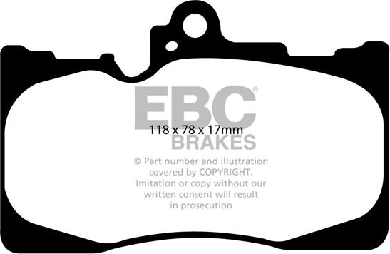 EBC Brakes DP21589 - Тормозные колодки, дисковые, комплект unicars.by