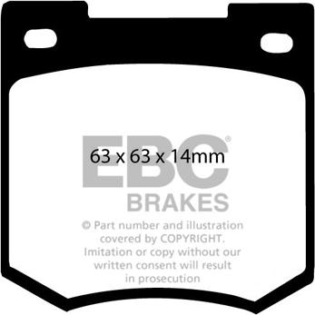 EBC Brakes DP106 - Тормозные колодки, дисковые, комплект unicars.by