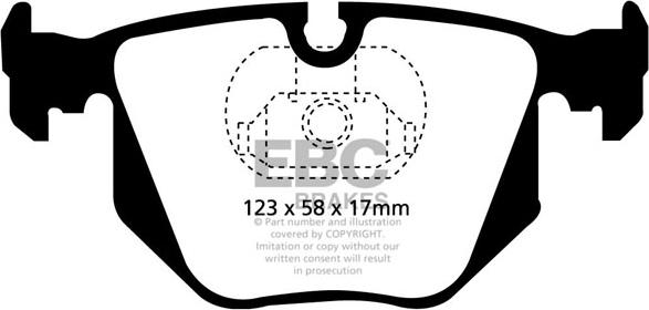 EBC Brakes DP1118 - Тормозные колодки, дисковые, комплект unicars.by