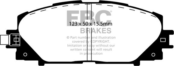 EBC Brakes DP21817/2 - Тормозные колодки, дисковые, комплект unicars.by