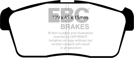 EBC Brakes DP1344 - Тормозные колодки, дисковые, комплект unicars.by