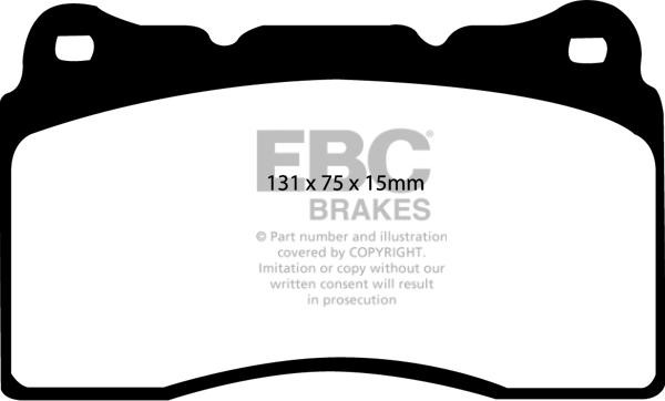 EBC Brakes DP41210R - Тормозные колодки, дисковые, комплект unicars.by