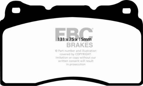 EBC Brakes DP91210 - Тормозные колодки, дисковые, комплект unicars.by