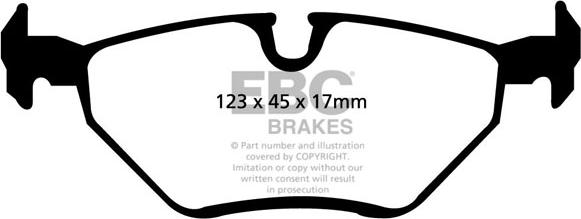 EBC Brakes DP1289 - Тормозные колодки, дисковые, комплект unicars.by