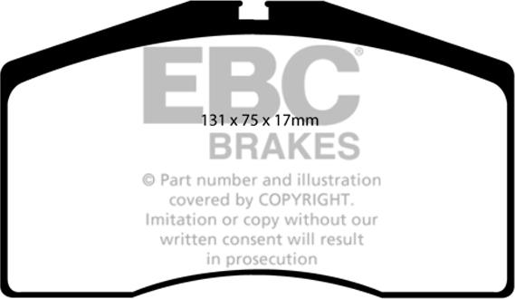 EBC Brakes DP3997C - Тормозные колодки, дисковые, комплект unicars.by