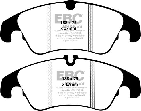 EBC Brakes DP32055C - Тормозные колодки, дисковые, комплект unicars.by