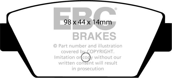 EBC Brakes DP576 - Тормозные колодки, дисковые, комплект unicars.by