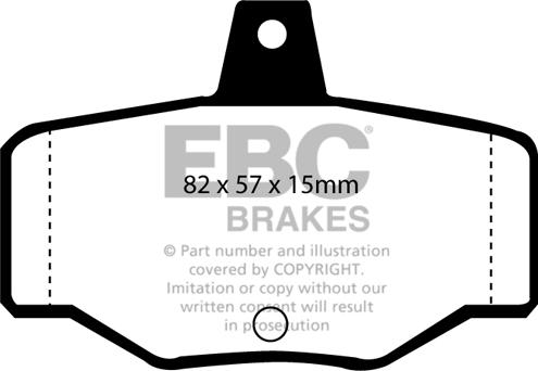 EBC Brakes DP2834 - Тормозные колодки, дисковые, комплект unicars.by