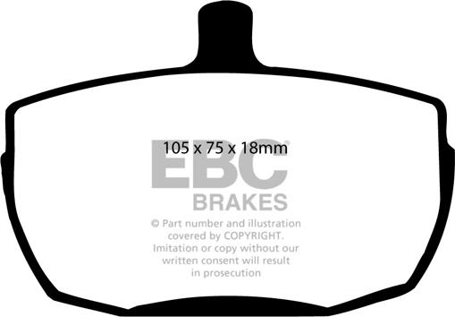 EBC Brakes DP241 - Тормозные колодки, дисковые, комплект unicars.by