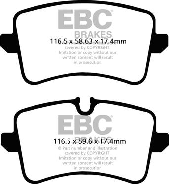 EBC Brakes DP22082 - Тормозные колодки, дисковые, комплект unicars.by