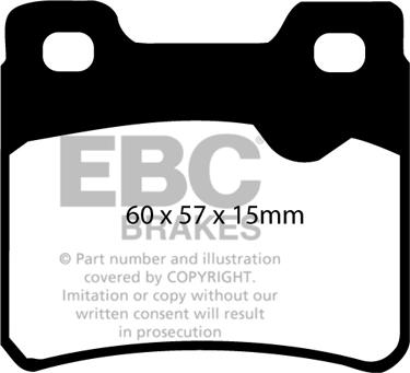 EBC Brakes DP761 - Тормозные колодки, дисковые, комплект unicars.by